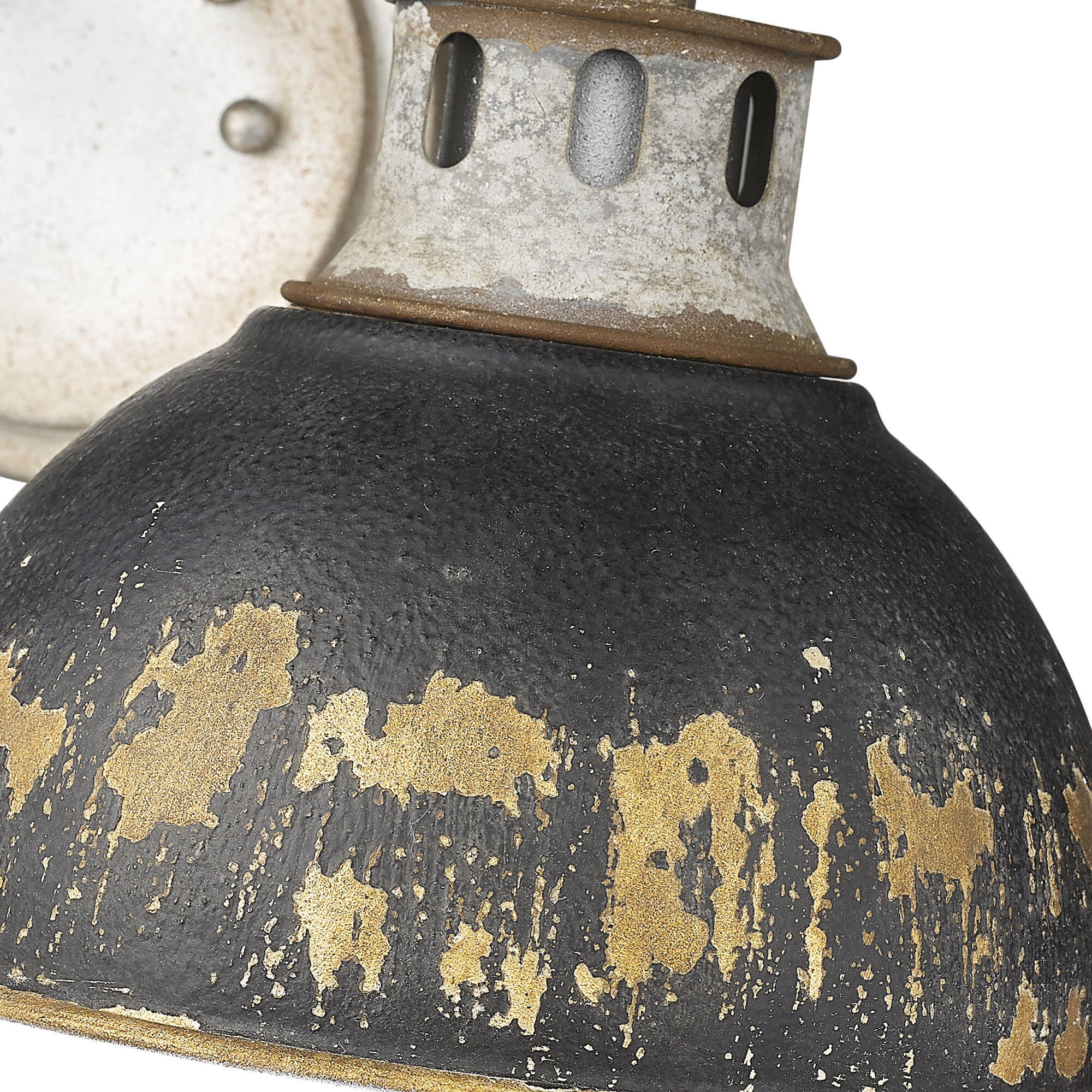 Golden Lighting 0865 BA2 AGV ABI Kinsley 2 Light 19 inch Aged Galvanized Steel Vanity Light Wall Light in Antique Black Iron